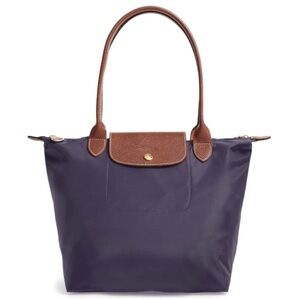 Longchamp Le Pilage Small Dark Purple Nylon Tote